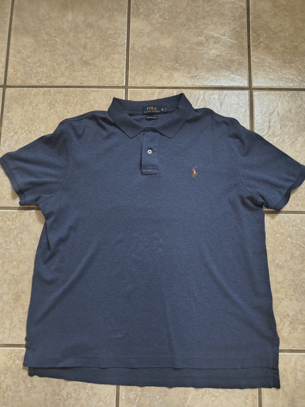 Ralph Lauren Gray Polo with Embroidered Pony